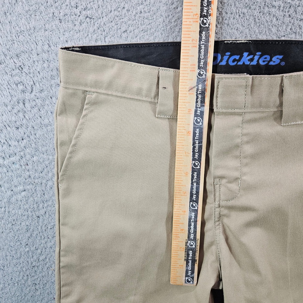 Dickies Boys Flex Pant Slim Fit Tapered Leg Khaki Chino Pants Size 16 NEW - Picture 12 of 13
